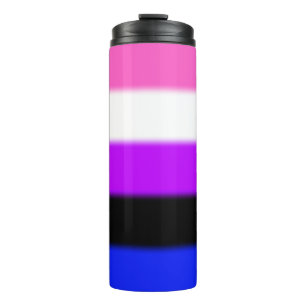Falln Genderfluid Pride Flag Thermal Tumbler