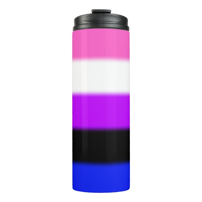Falln Genderfluid Pride Flag Thermal Tumbler (Front)