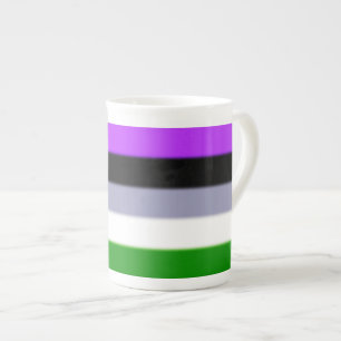 Falln Genderqueer Pride Flag Bone China Mug