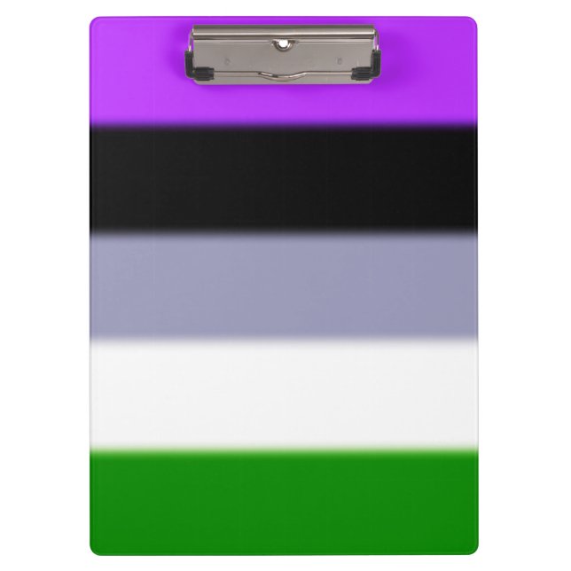 Falln Genderqueer Pride Flag Clipboard (Front)
