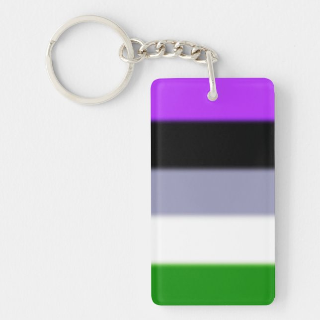 Falln Genderqueer Pride Flag Key Ring (Front)