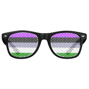 Falln Genderqueer Pride Flag Retro Sunglasses