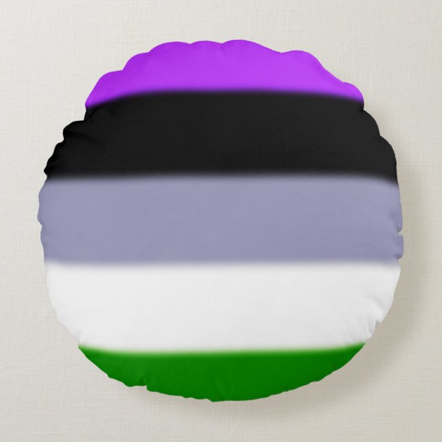 Falln Genderqueer Pride Flag Round Cushion (Front)