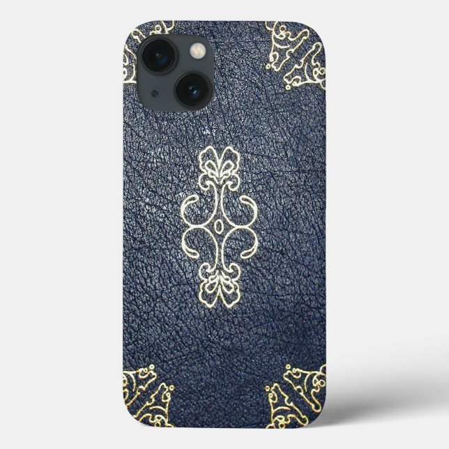 Falln Gilded Gold and Blue Book Case-Mate iPhone Case (Back)