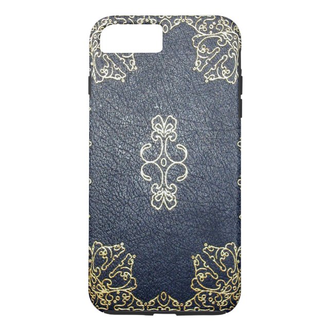 Falln Gilded Gold and Blue Book Case-Mate iPhone Case (Back)