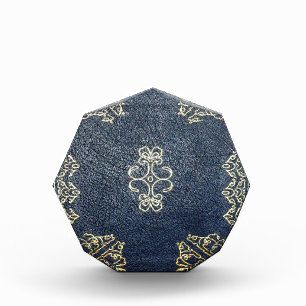 Falln Gilded Gold And Blue Photo Block