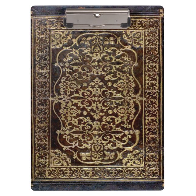 Falln Gilded Leather Tome Book Clipboard (Front)