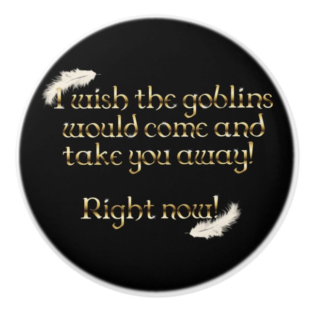 Falln Goblins Take You Away Ceramic Knob (Front)
