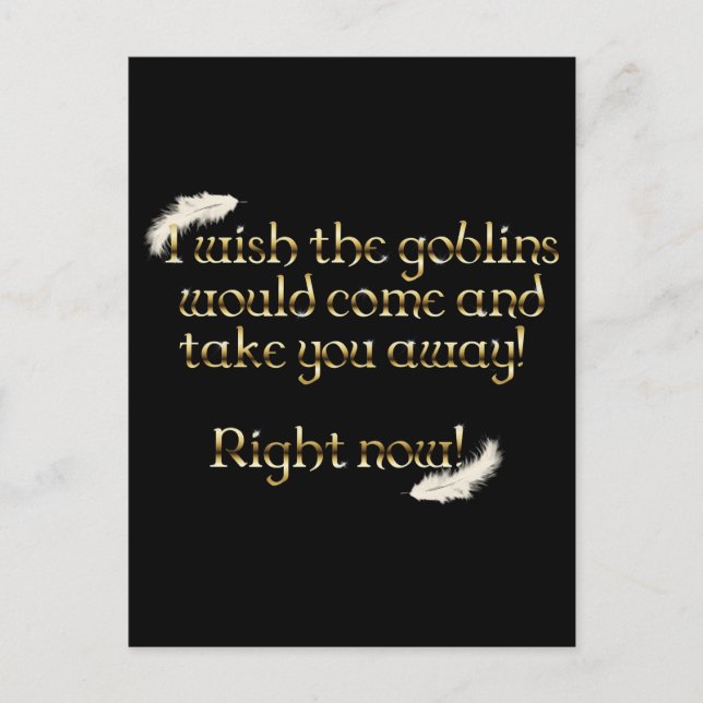 Falln Goblins Take You Away Postcard (Front)
