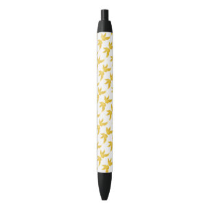 Falln Gold Archangel Wings Black Ink Pen