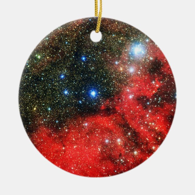 Falln Gold Dusted Galaxy Ceramic Tree Decoration (Front)