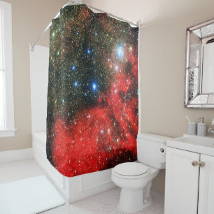 Falln Gold Dusted Galaxy Shower Curtain