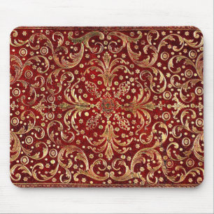 Falln Gold Swirled Red Book Mouse Pad