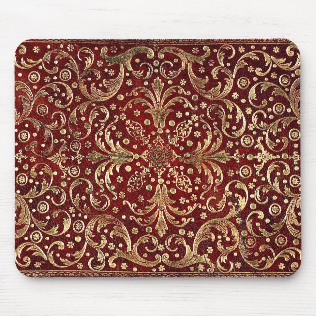 Falln Gold Swirled Red Book Mouse Pad (Front)