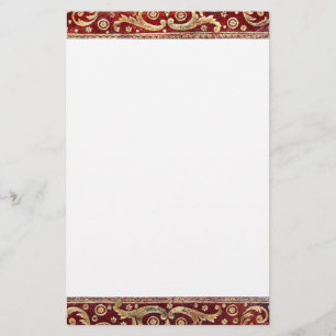 Falln Gold Swirled Red Book Stationery