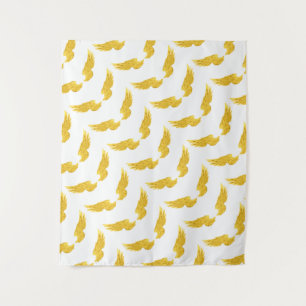 Falln Golden Angel Wings Tapestry