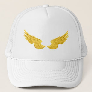 Falln Golden Angel Wings Trucker Hat
