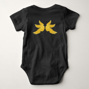 Falln Golden Archangel Wings Baby Bodysuit