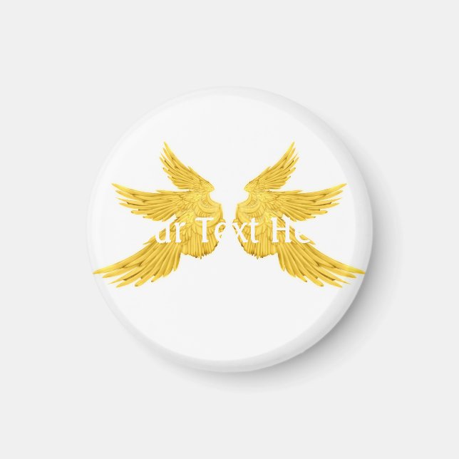 Falln Golden Archangel Wings Magnet (Front)