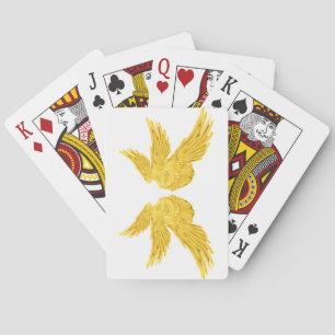 Falln Golden Archangel Wings Playing Cards