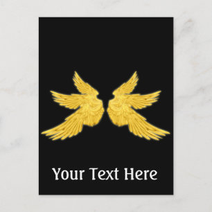 Falln Golden Archangel Wings Postcard