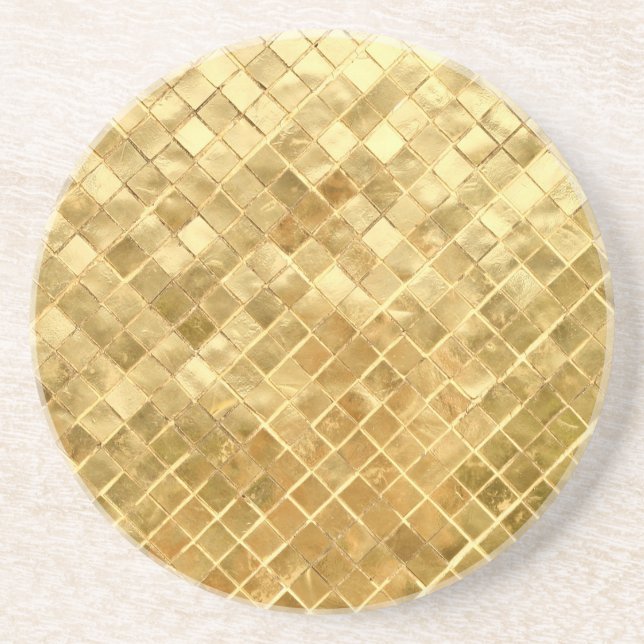 Falln Golden Chequerboard Coaster (Front)