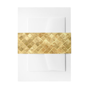 Falln Golden Chequerboard Invitation Belly Band