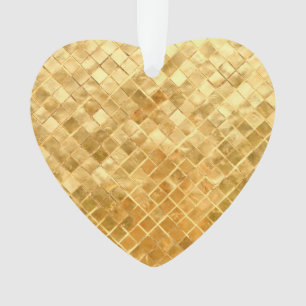 Falln Golden Chequerboard Ornament