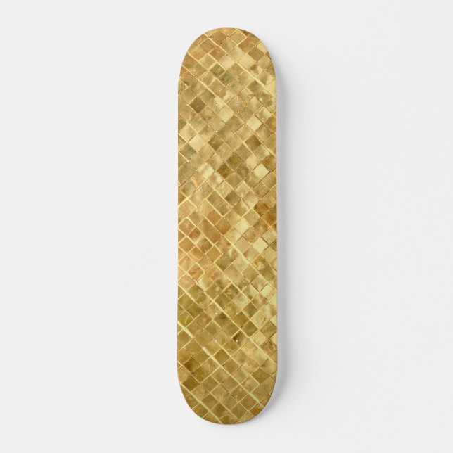 Falln Golden Chequerboard Skateboard (Front)