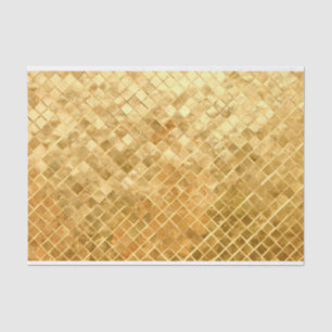 Falln Golden Chequerboard Tissue Paper