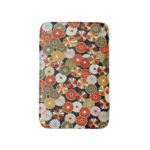 Falln Golden Chrysanthemums Bath Mat