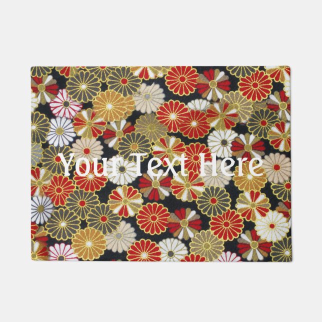 Falln Golden Chrysanthemums Doormat (Front)