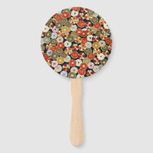 Falln Golden Chrysanthemums Hand Fan