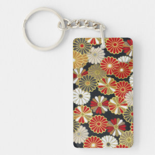 Falln Golden Chrysanthemums Key Ring
