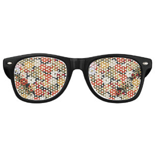 Falln Golden Chrysanthemums Retro Sunglasses