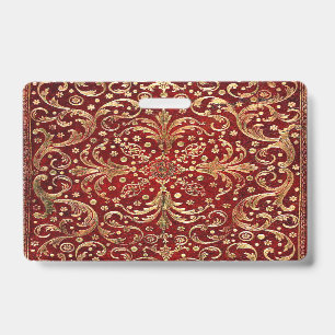Falln Golden Swirled Red ID Badge