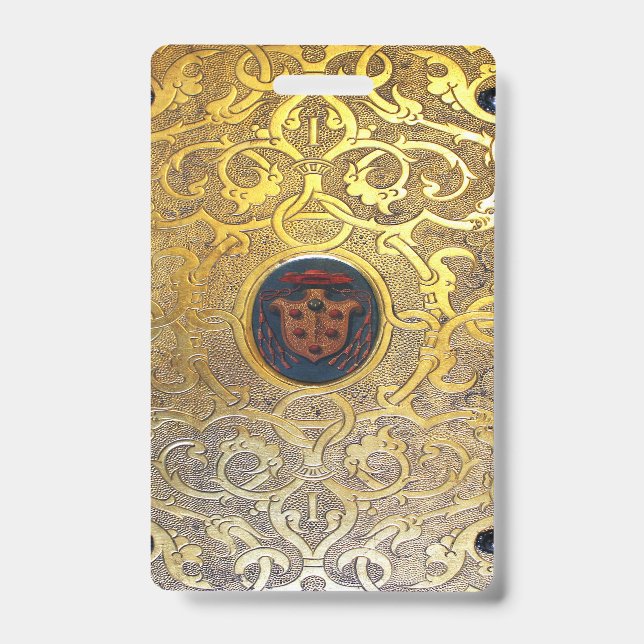 Falln Golden Swirls ID Badge (Front)