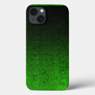 Falln Green & Black Glitter Gradient iPhone 13 Case