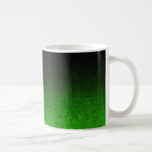 Falln Green & Black Glitter Gradient Coffee Mug