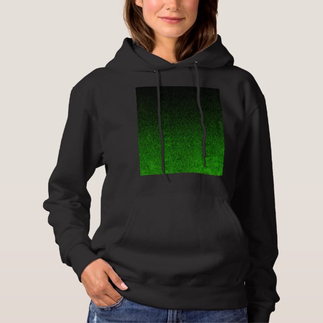 Falln Green & Black Glitter Gradient Hoodie (Front)
