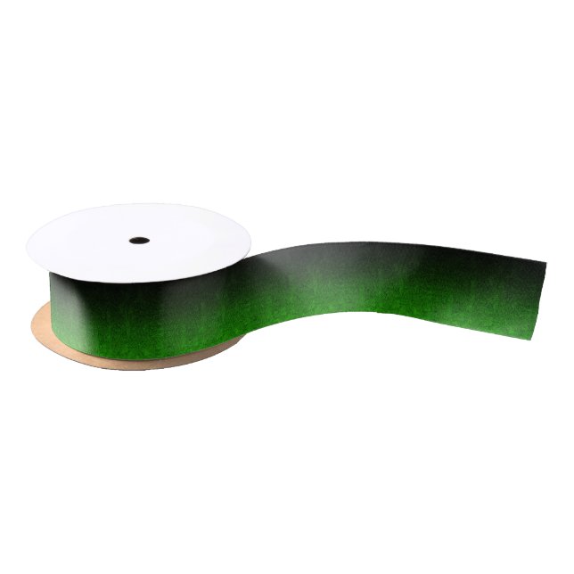 Falln Green & Black Glitter Gradient Satin Ribbon (Spool)