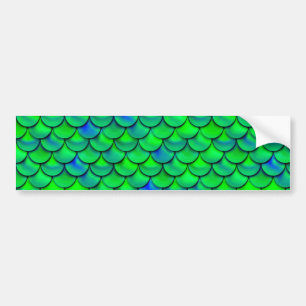 Falln Green Blue Scales Bumper Sticker