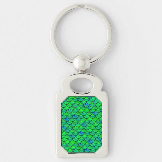 Falln Green Blue Scales Key Ring (Front)