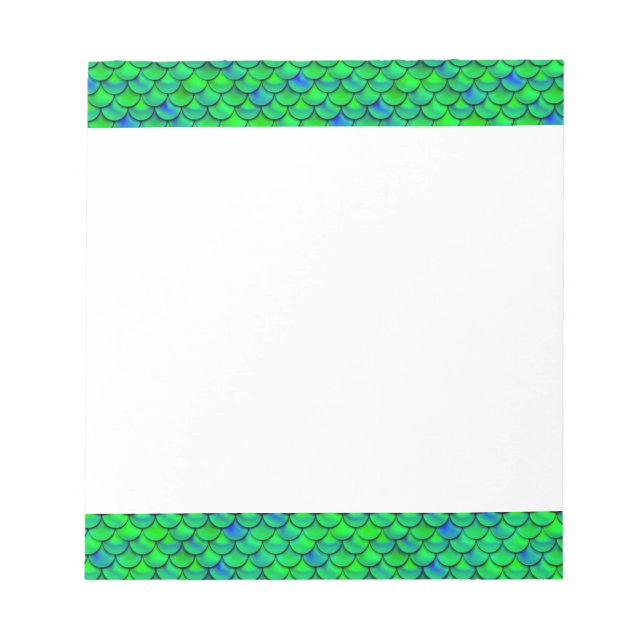 Falln Green Blue Scales Notepad (Front)