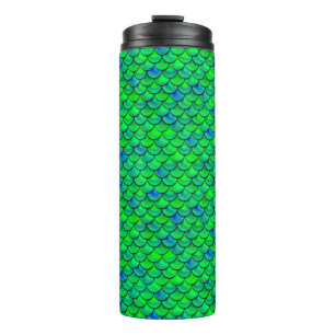 Falln Green Blue Scales Thermal Tumbler