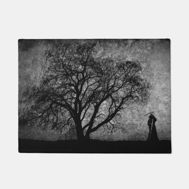 Falln Grim Reaper Original Art Boundaries Between Doormat (Front)