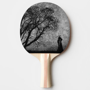 Falln Grim Reaper Original Art Boundaries Between Ping Pong Paddle