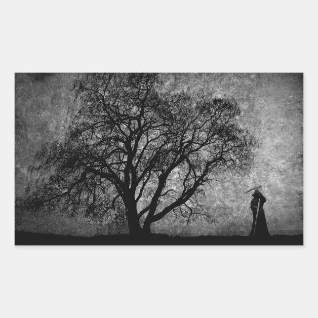 Falln Grim Reaper Original Art Boundaries Between Rectangular Sticker (Front)