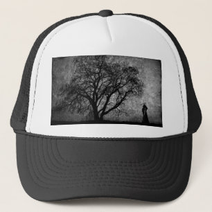 Falln Grim Reaper Original Art Boundaries Between Trucker Hat