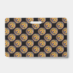 Falln Grinning Pumpkin Vintage Halloweenies ID Badge